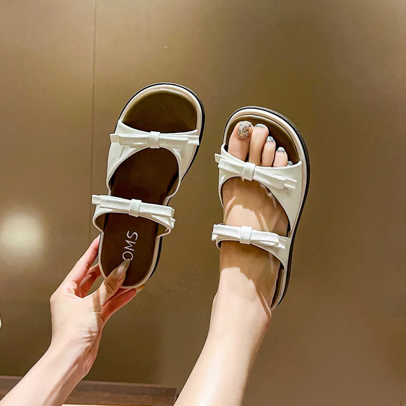 OMS Slide Slippers Women's Black/Beige/Green-7