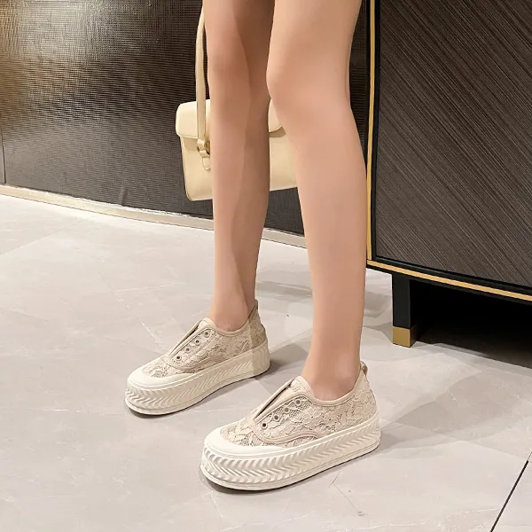 OMS Stylish Skateboarding Shoes 4cm Women's-17