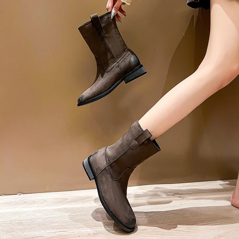 OMS Ankle Boots Women's Black/Brown-11