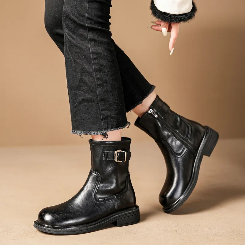 OMS Ankle Boots Women's Black/Brown-1