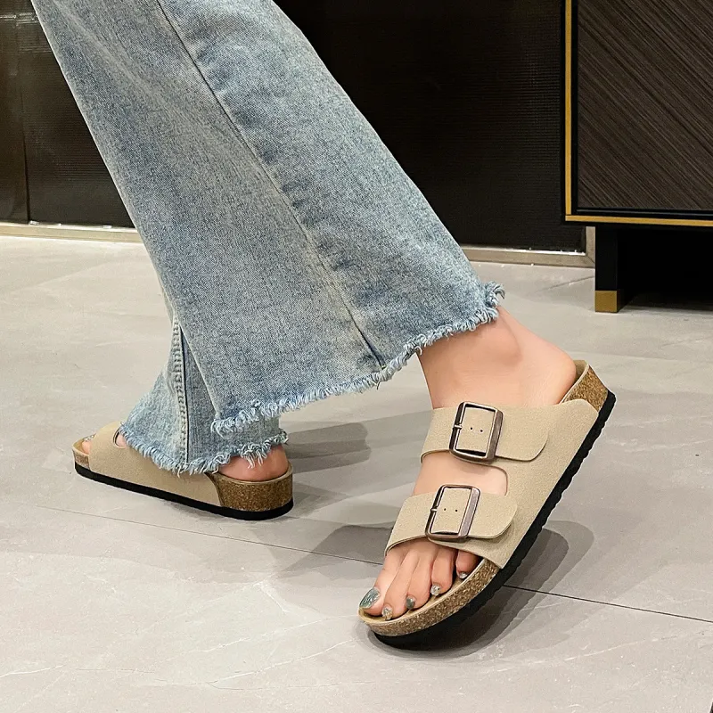 OMS Slide Slippers Women's Brown/Cameo Brown-7