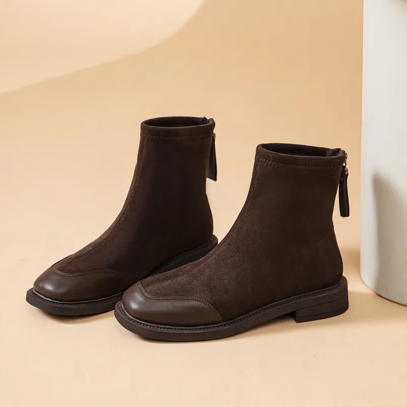OMS Ankle Boots Women's Black/Brown-8