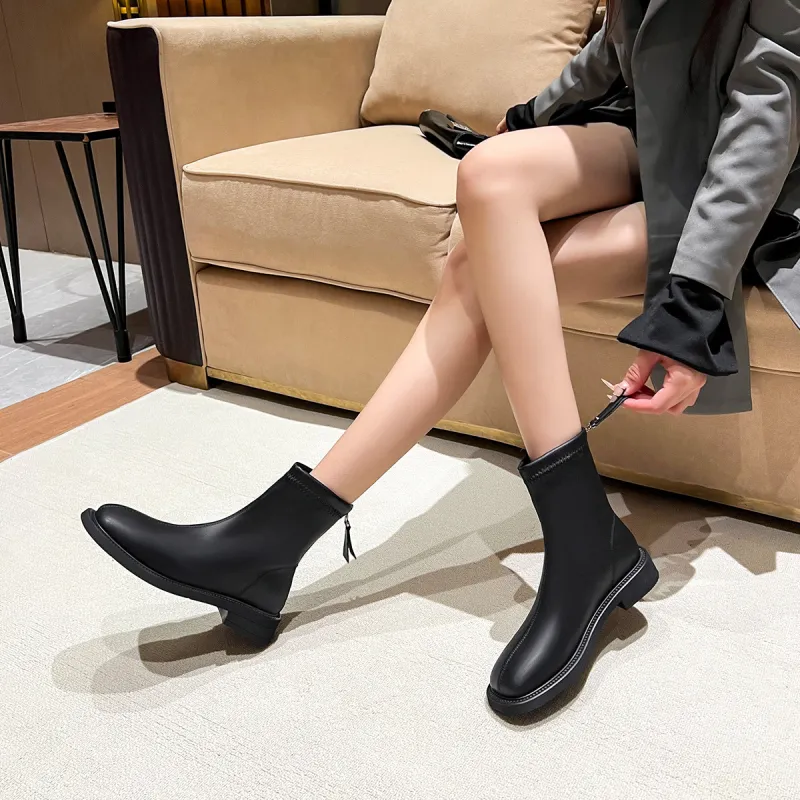 OMS Ankle Boots Women's Black/Brown-4