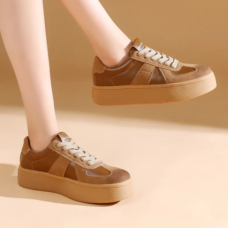 Mulinsen German Army Trainers Versatile Slip-Resistant Soft Sole Shoes Women's-8