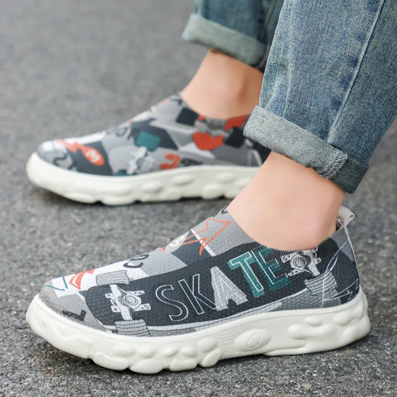 Mulinsen Breathable Quick Dry Low Top Casual Shoes Men's Gray-2