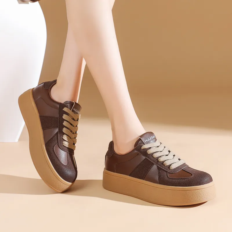 Mulinsen German Army Trainers Versatile Slip-Resistant Soft Sole Shoes Women's-2