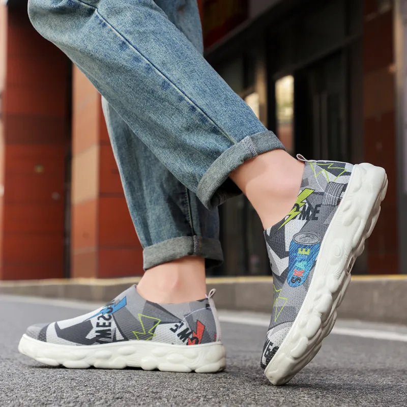 Mulinsen Breathable Quick Dry Low Top Casual Shoes Men's Gray-4