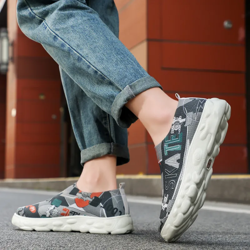 Mulinsen Breathable Quick Dry Low Top Casual Shoes Men's Gray-3