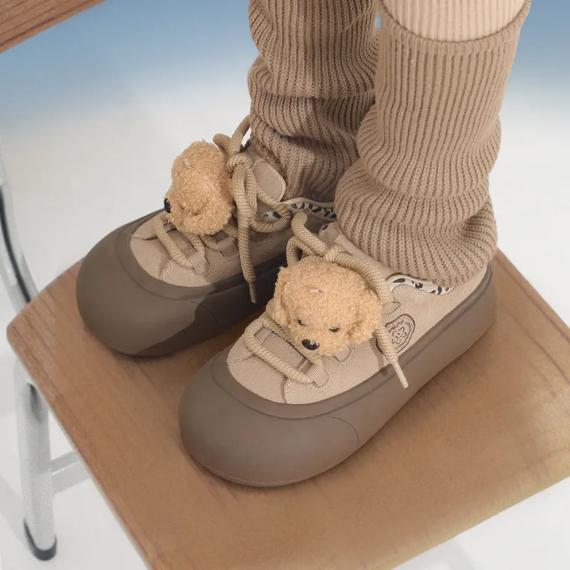 TTKJ Cushioned Wear Resistant Height Increasing Low Top Skateboard Shoes Women's Mist Camel-6