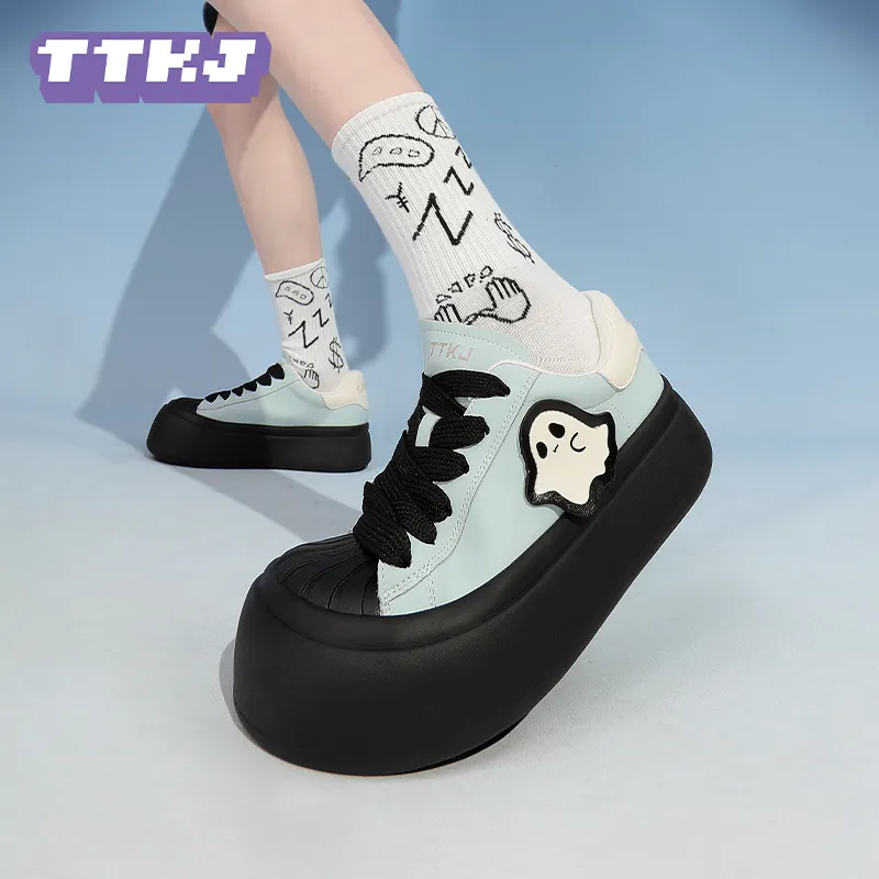 TTKJ Fashion Ugly Cute Big Head Shoes Cushioning, Abrasion Resistant, Height Increasing Low Top Casual Shoes Women's-1