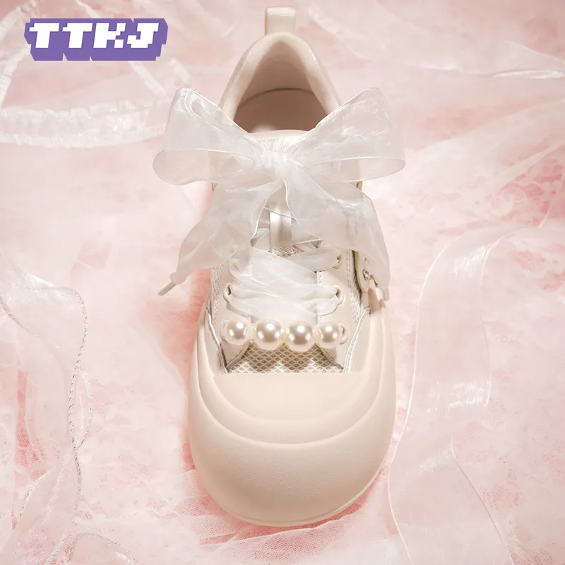 TTKJ Skateboard Shoes Women's Pearl White-7