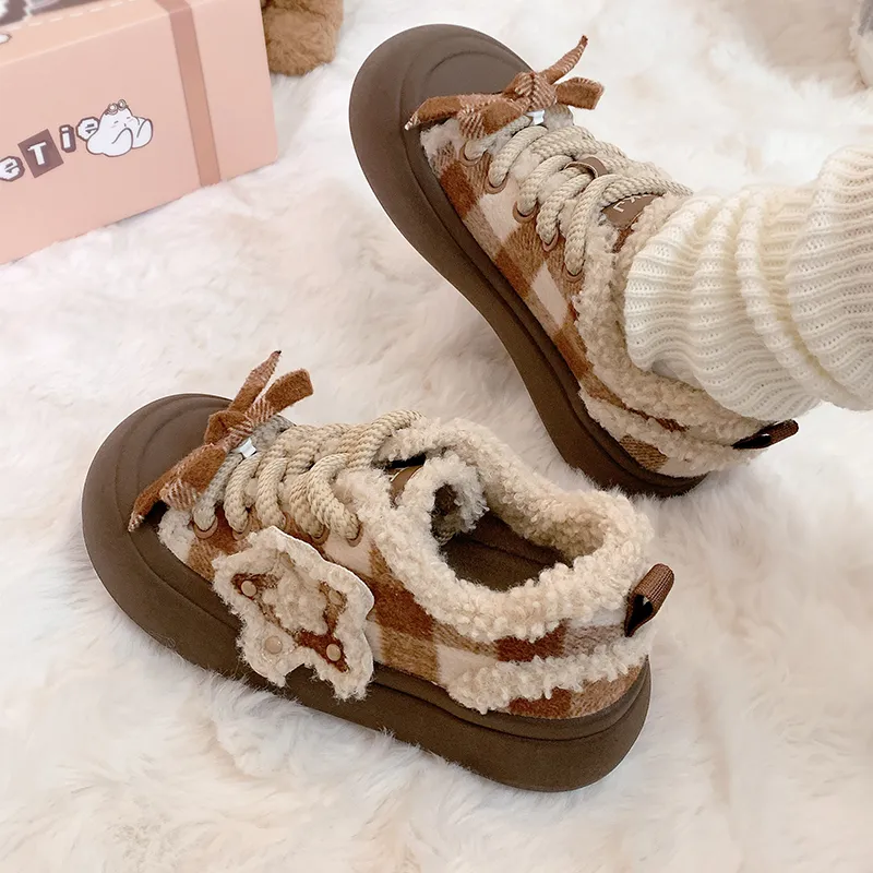 TTKJ Anti Slip And Wear Resistant Height Increasing Low Top Casual Shoes Women's Mocha-6