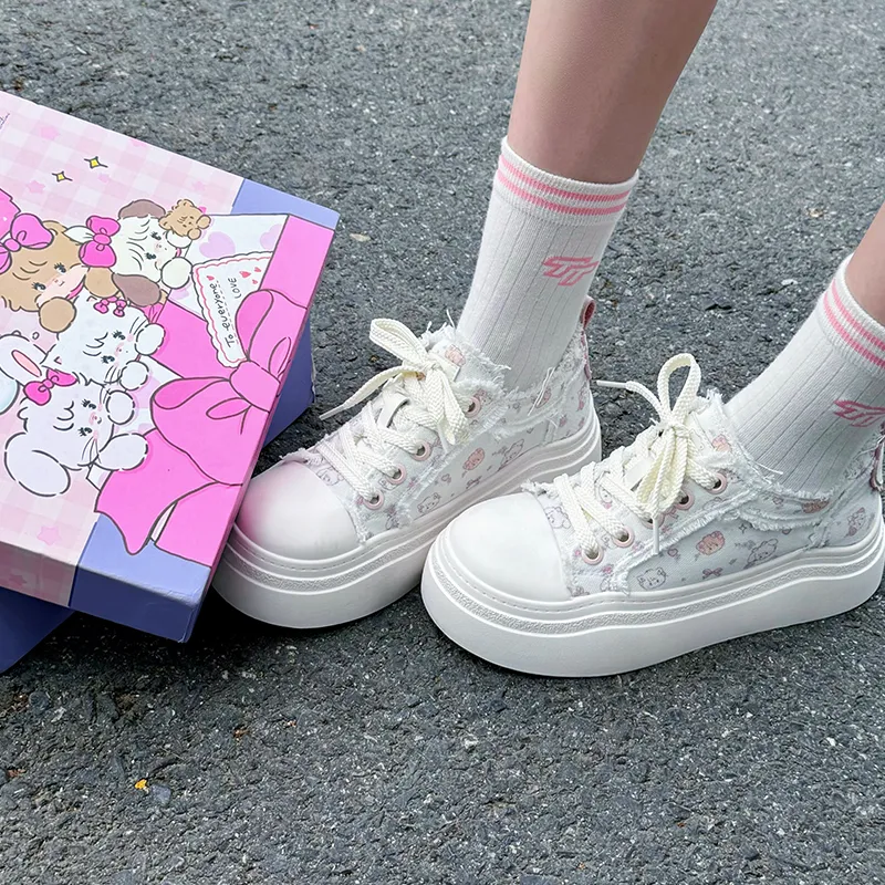 TTKJ Low Top Skateboard Shoes Women's Cream White-1