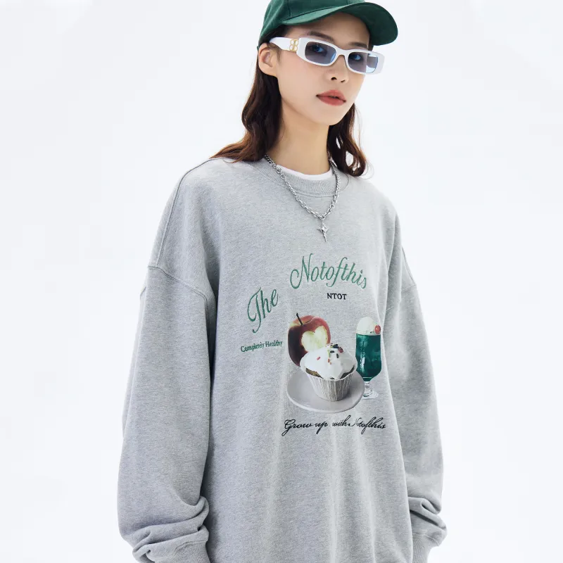 MOCBIRD Sweatshirt Unisex Light Gray-5