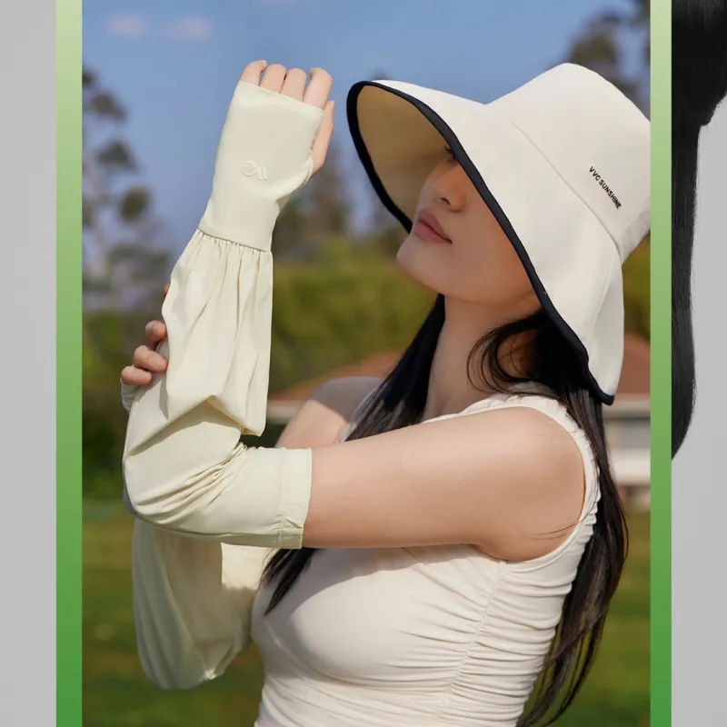 VVC Men's Ice Silk Glove Sleeves Sun Protection Sleeves Unisex-4