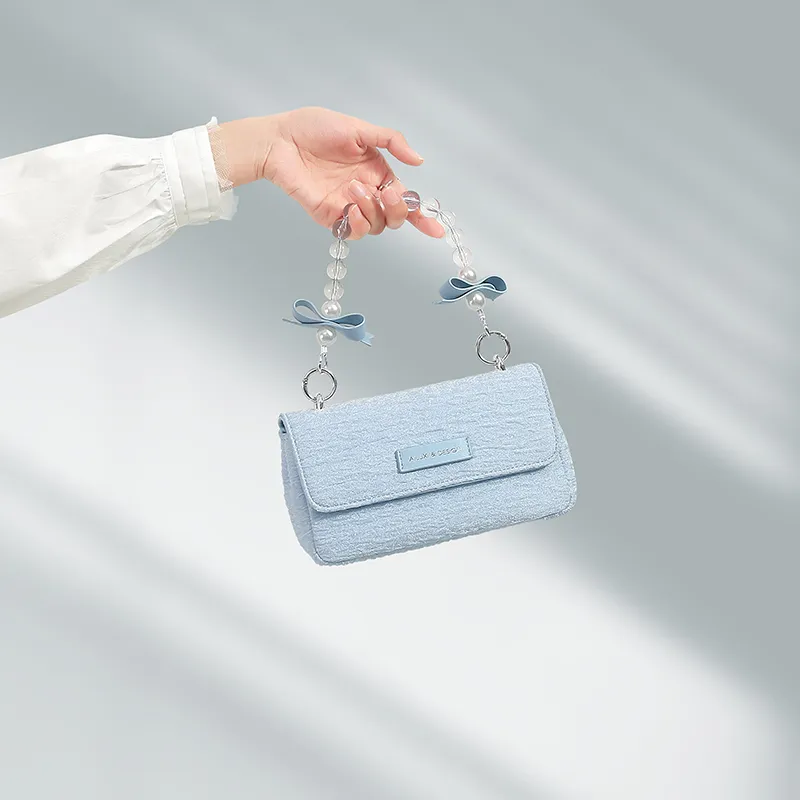 AILUXI Fabric Crossbody One Shoulder Handbag Regular Women's Light Cerulean-3