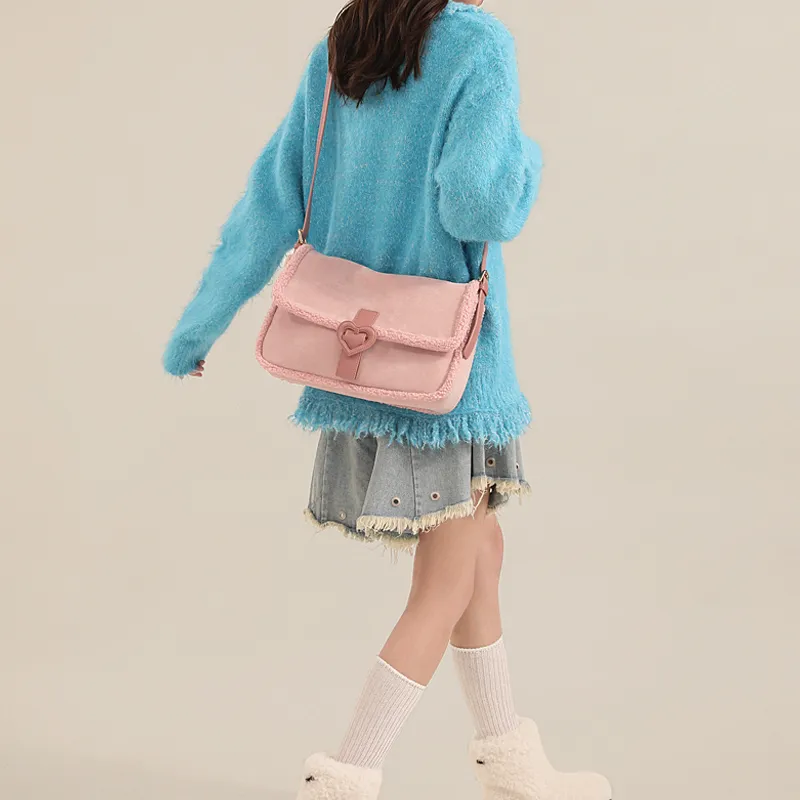 AILUXI Fabric Tote Crossbody Bag Shoulder Bag Regular Women's Nebula Pink-6