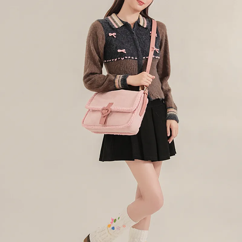 AILUXI Fabric Tote Crossbody Bag Shoulder Bag Regular Women's Nebula Pink-4