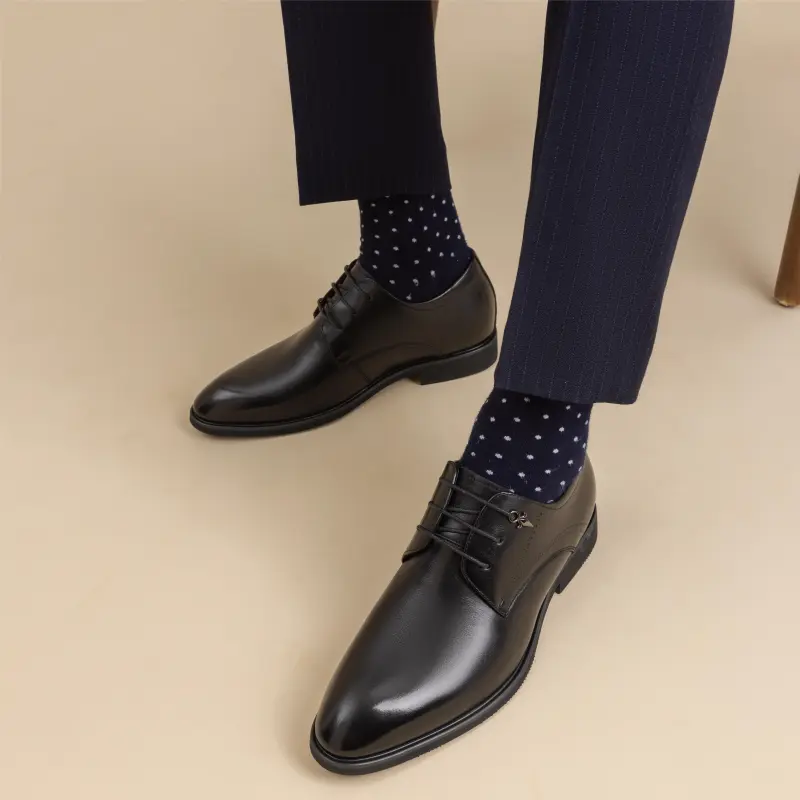 AOKANG Dress Shoes Men Low Top Black-6
