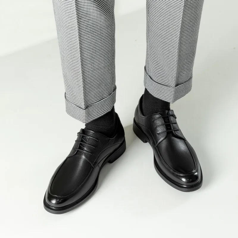AOKANG Business Commute Derby Shoes Dress Shoes Men's Black-7