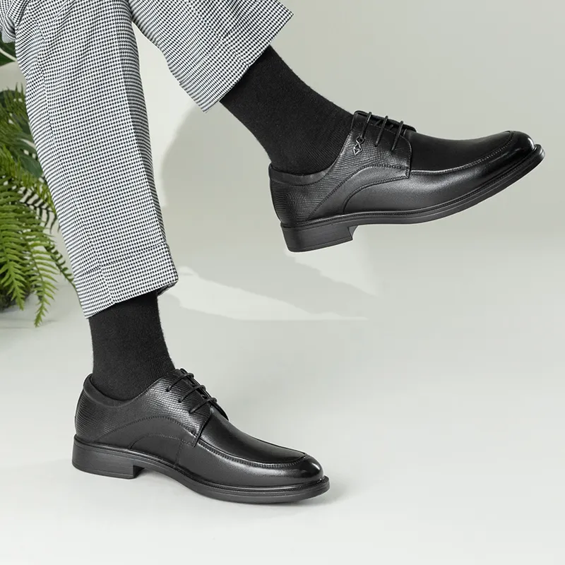 AOKANG Business Commute Derby Shoes Dress Shoes Men's Black-8