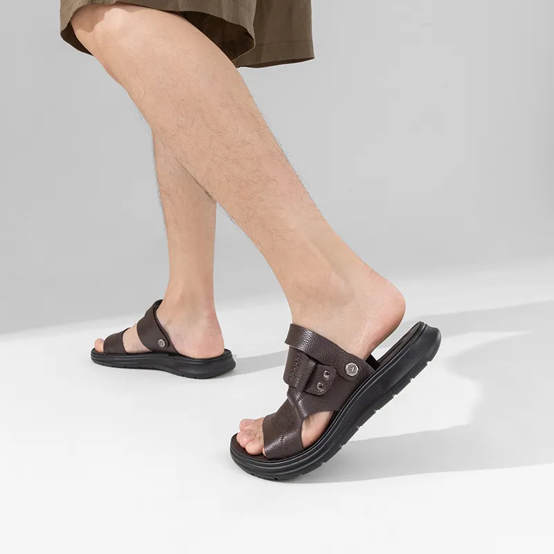 AOKANG Travel Flat Home Beach Sandals Men's-15