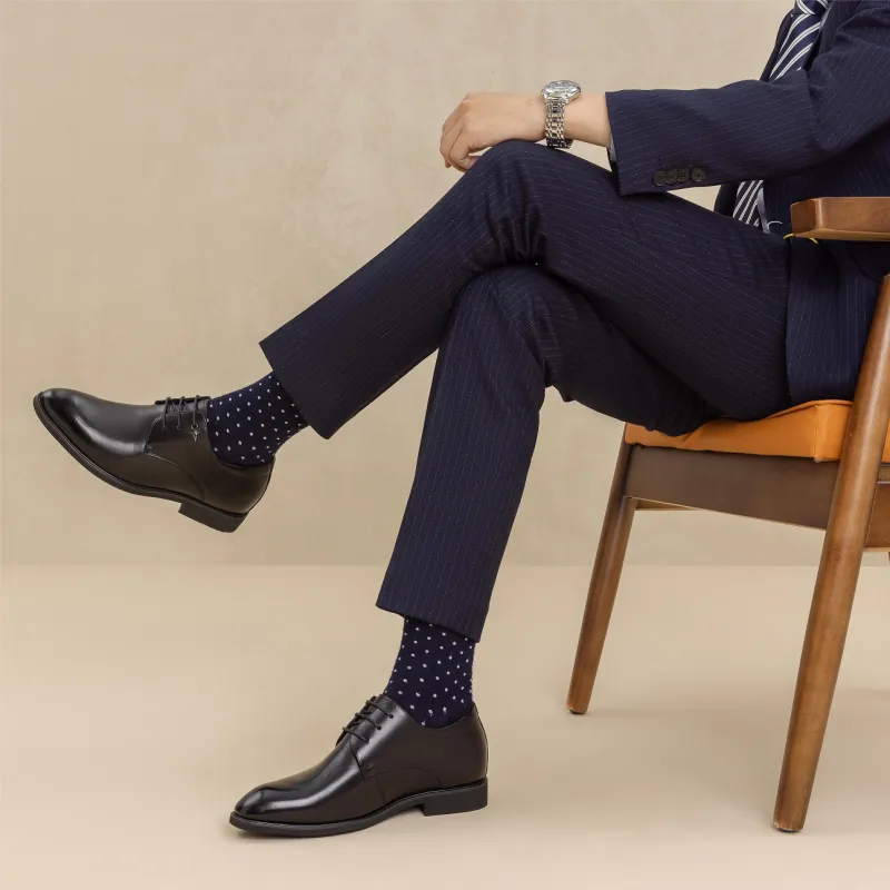 AOKANG Dress Shoes Men Low Top Black-5