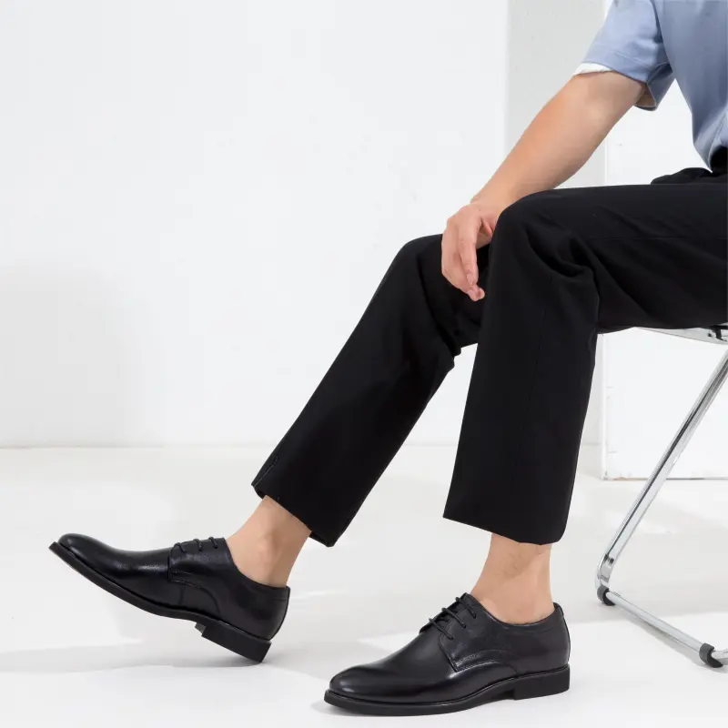 AOKANG Dress Shoes Men Low Top Black-5