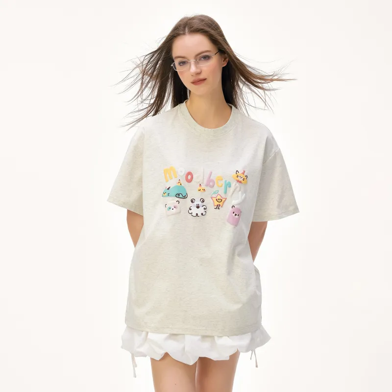 MOOD BERRY Drop Shoulder Sleeve T Shirt Women's-7