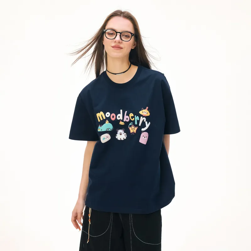 MOOD BERRY Drop Shoulder Sleeve T Shirt Women's-2