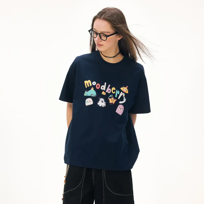 MOOD BERRY Drop Shoulder Sleeve T Shirt Women's-4