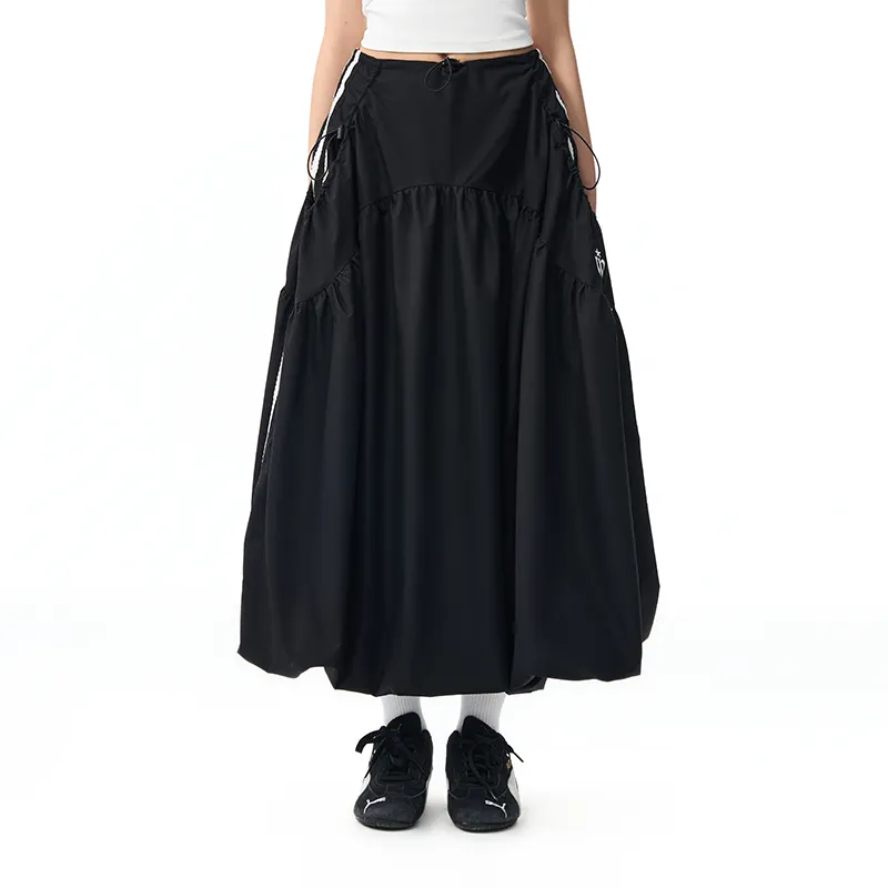 WORKSOUT Casual Long Skirt Women's Black-3