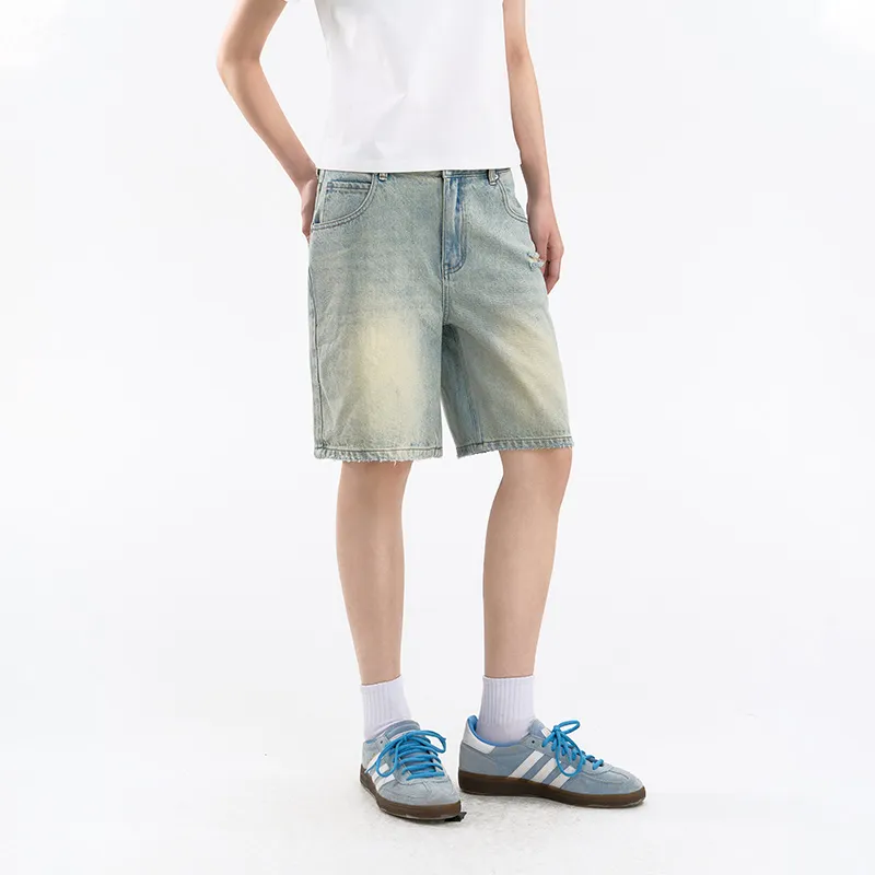 WORKSOUT Denim Shorts Unisex Light Blue-3