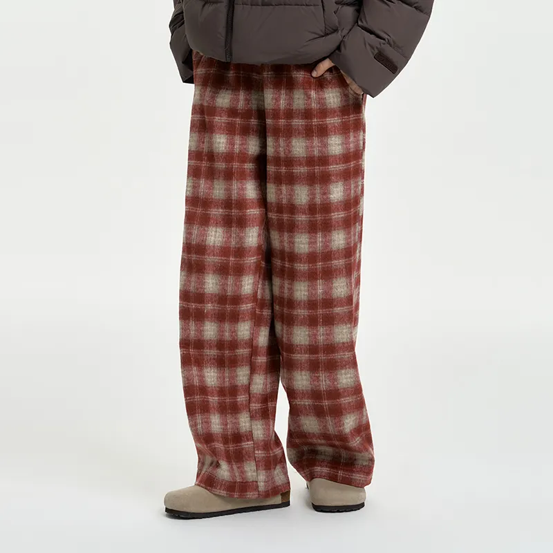 WORKSOUT Casual Pants Unisex Brown Red-2