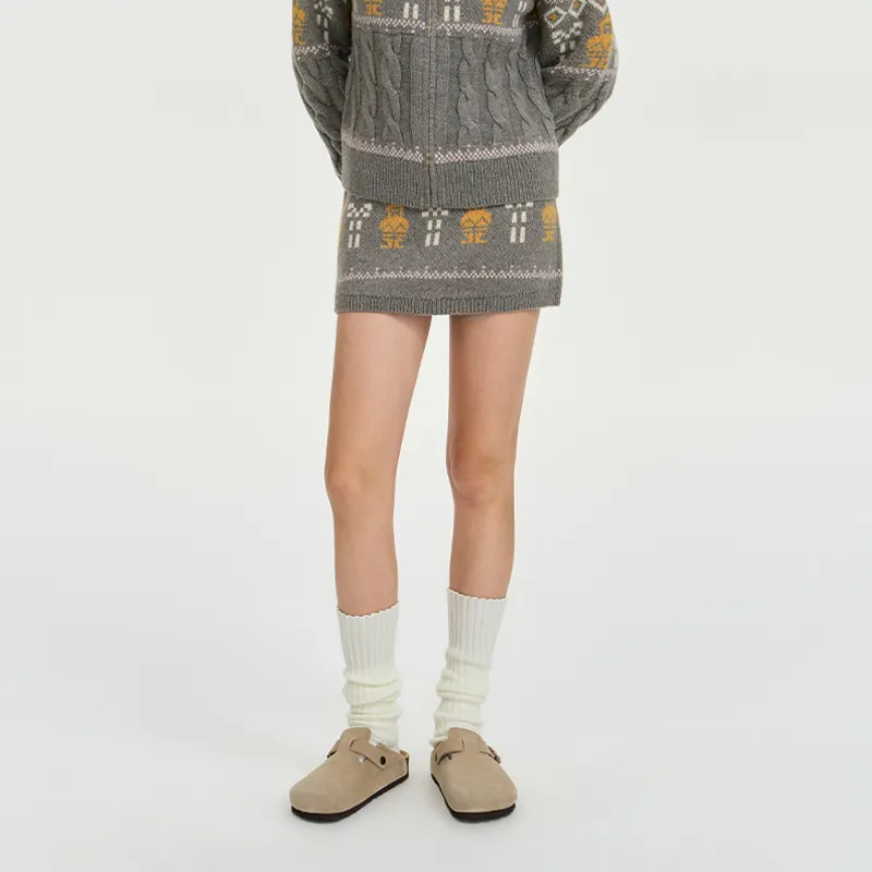 WORKSOUT Casual Short Skirts Women's Gray-2