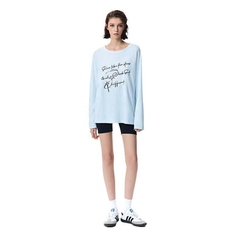 WORKSOUT American Loose Fit Stylish Summer Long Sleeved T Shirt Women's-6