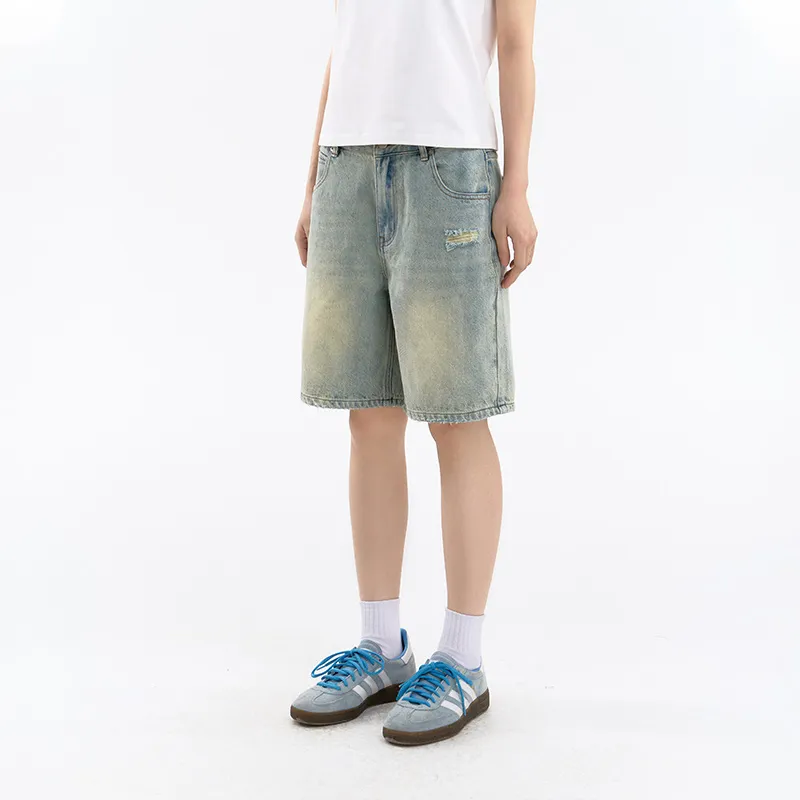 WORKSOUT Denim Shorts Unisex Light Blue-2