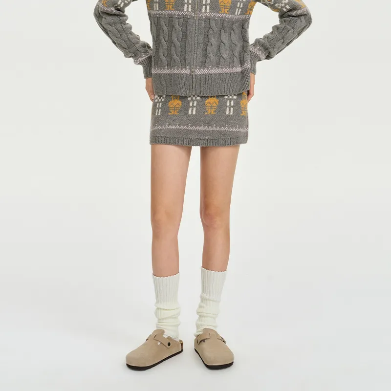 WORKSOUT Casual Short Skirts Women's Gray-3