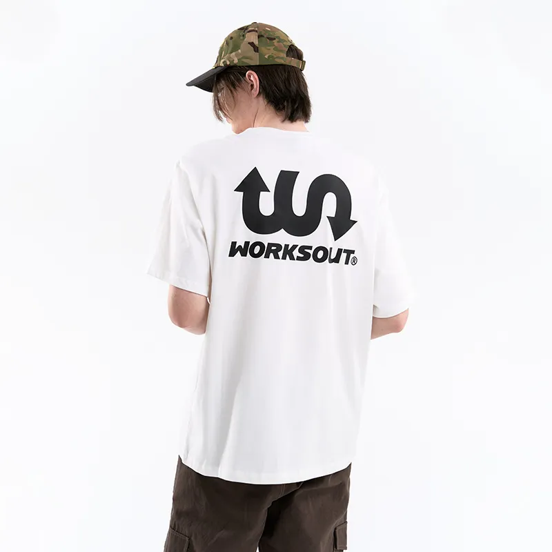WORKSOUT Drop Shoulder Sleeve T Shirt Unisex-4