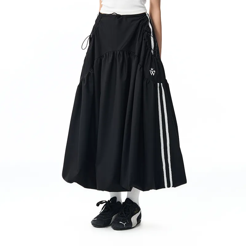 WORKSOUT Casual Long Skirt Women's Black-2