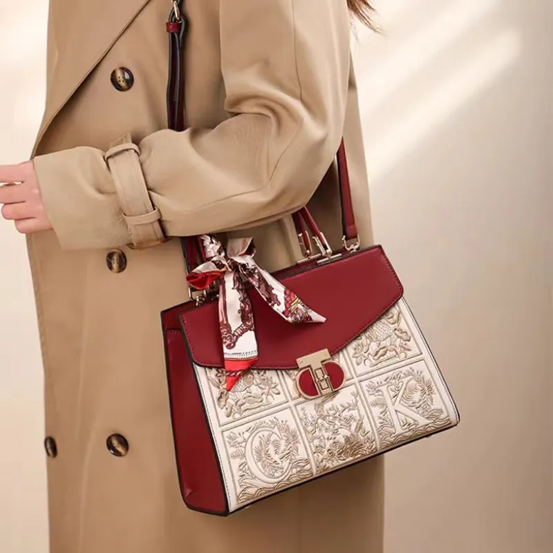 PAYOT PU Wedding Bag Shoulder Bag Crossbody Bag Handbag Regular Women's Burgundy-3