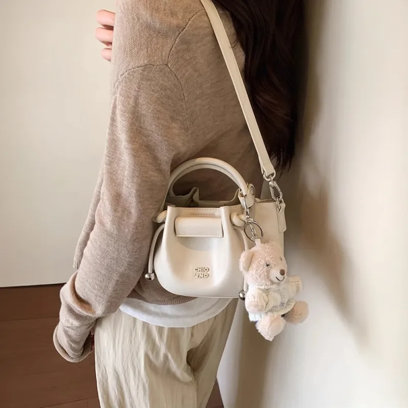 PAYOT Microfiber Synthetic Leather Handbag Regular Women's White-3