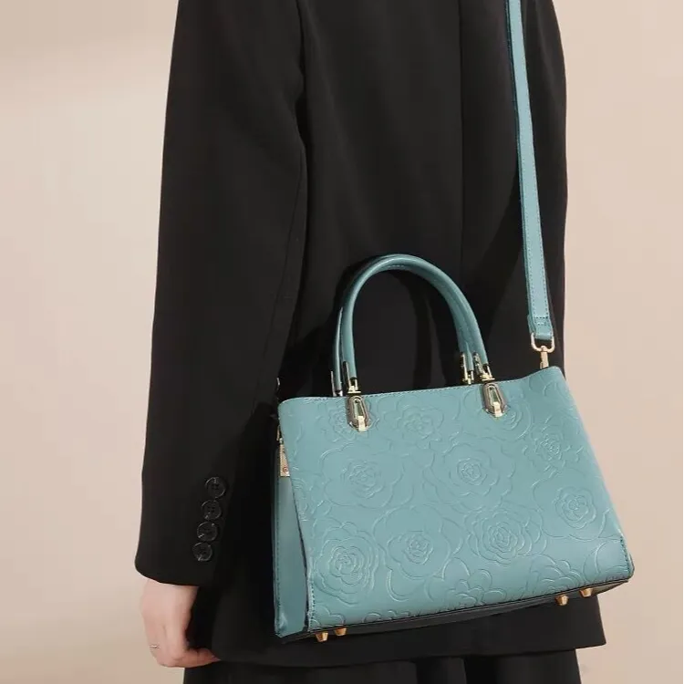 PAYOT Synthetic Leather Wedding Bag Shoulder Handbag Regular Women's Blue/Burgundy-6