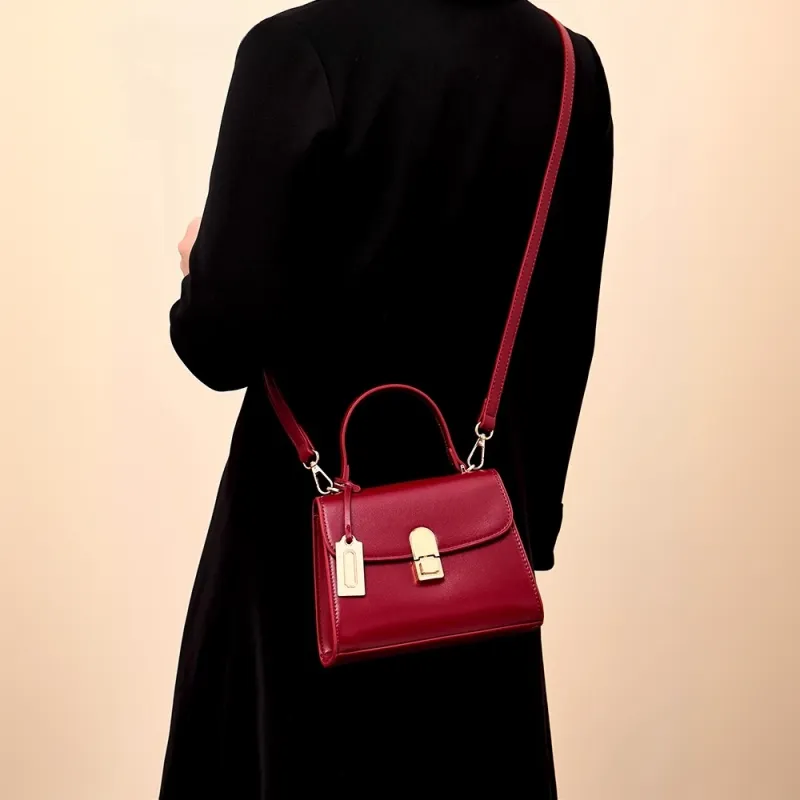 PAYOT Microfiber Synthetic Leather Handbag Regular Women's Burgundy-2