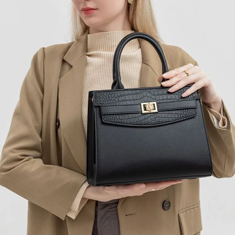 PAYOT Cow Leather Patchwork Synthetic Leather Wedding Bag One Shoulder Handbag Regular Women's Burgundy/Black/Blue/Ecru-14
