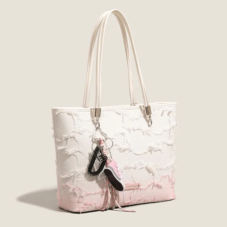 PAYOT Canvas Bag, Shoulder Bag Women's Gradient Pink-1
