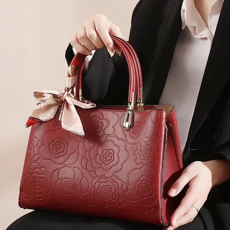 PAYOT Synthetic Leather Wedding Bag Shoulder Handbag Regular Women's Blue/Burgundy-11