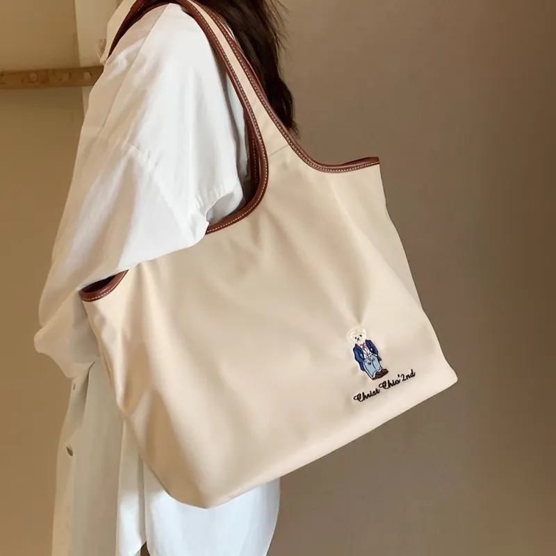 PAYOT Nylon Summer Breeze Tote Bag, Shoulder Bag Women's Apricot-1