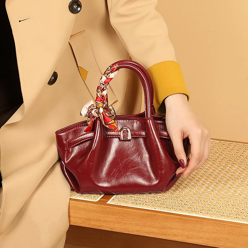 PAYOT Microfiber Synthetic Leather Handbag Regular Women's Burgundy-3