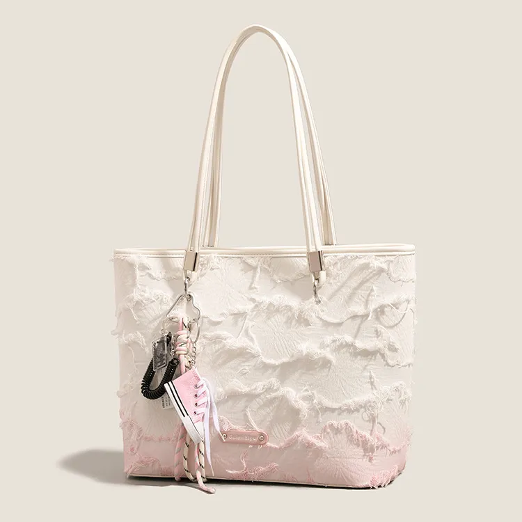 PAYOT Canvas Bag, Shoulder Bag Women's Gradient Pink-2